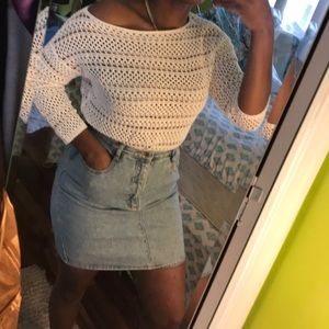 Knitted see through top